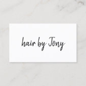Minimalistisch Elegante Schwarz-weiße Haarstylisti Visitenkarte (Vorderseite)
