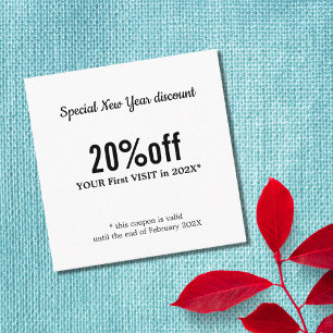 Minimalistisch Elegante Schwarz-weiße Schönheit Rabattkarte