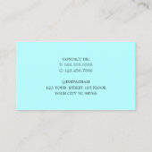 Minimalistisch Elegante Türkis Schöne Loyalität Treuekarte (Rückseite)