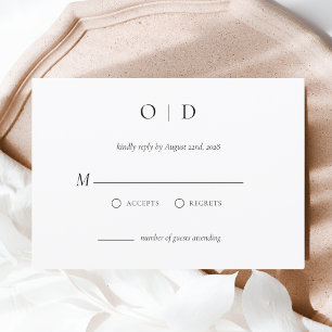 Minimalistisch Elegante UAWG Einfach Schwarz-weiß Einladung