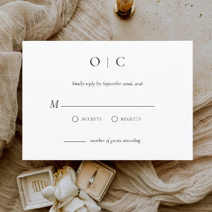 Minimalistisch Elegante UAWG Einfach Schwarz-weiß Einladung