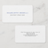 Minimalistisch Eleganter Beruflicher Premium-Liner Visitenkarte (Vorne/Hinten)