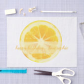 MINIMALISTISCH ELEGANTER FUN YELLOW LEMON FRUIT CU SEIDENPAPIER (Handwerk)