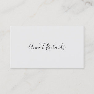 Minimalistisch eleganter handschriftlicher Name b/ Visitenkarte