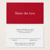 Minimalistisch Eleganter Roter Schönheitssalon (Vorne & Hinten)