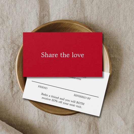 Minimalistisch Eleganter Roter Schönheitssalon