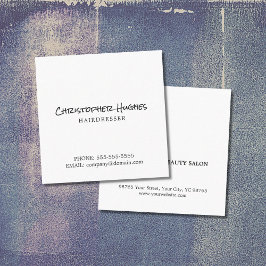 Minimalistisch Eleganter Schlichter Friseur Quadratische Visitenkarte