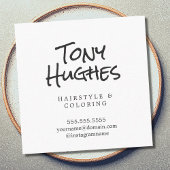 Minimalistisch Eleganter Schlichter Friseur Quadratische Visitenkarte