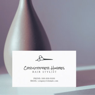 Minimalistisch Eleganter Schlichter Friseur Visitenkarte