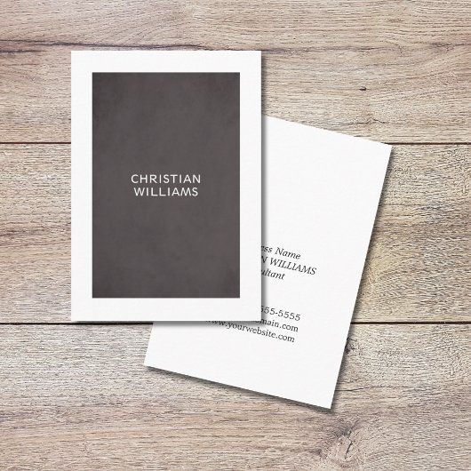 Minimalistisch Eleganter Schwarz-weißer Berater Visitenkarte