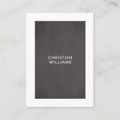 Minimalistisch Eleganter Schwarz-weißer Berater Visitenkarte (Vorderseite)