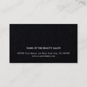 Minimalistisch Eleganter Schwarz-weißer Friseur Visitenkarte (Rückseite)