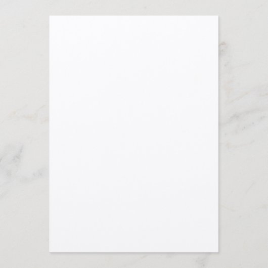 Minimalistisch elegantes, einfaches, modernes Hoch Menükarte (Rückseite)