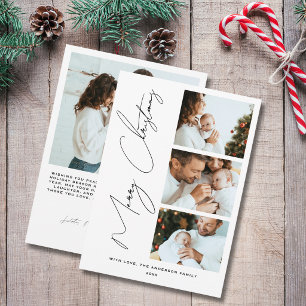 Minimalistisch Elegantes Frohes Weihnachtsfest 4 F Feiertagskarte