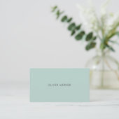 Minimalistisch Elegantes Hellblau Visitenkarte (Stehend Vorderseite)
