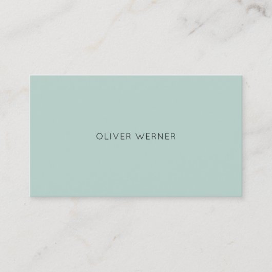 Minimalistisch Elegantes Hellblau Visitenkarte (Vorderseite)
