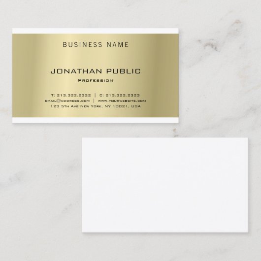 Minimalistisch Elegantes modernes Design Trendy Go Visitenkarte (Vorne/Hinten)