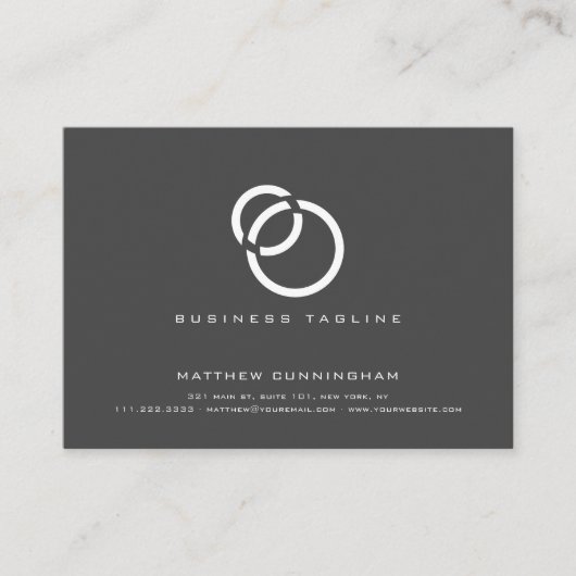 Minimalistisch Elegantes, modernes, einfaches Logo Visitenkarte (Vorderseite)