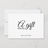 Minimalistisch Elegantes Schwarz-weißes Schönheits (Vorderseite)