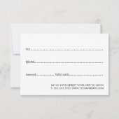 Minimalistisch Elegantes Schwarz-weißes Schönheits (Rückseite)