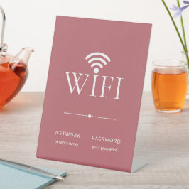 Minimalistisch Elegantes WLAN-Netzwerk-Passwort St Sockelschild
