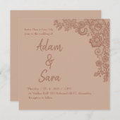 Minimalistisch Elegent Lace Hochzeit Einladung (Vorne/Hinten)