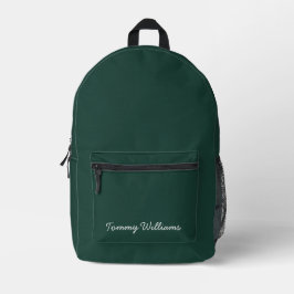 Minimalistisch Emerald Green Beruflich Simple Bedruckter Rucksack