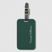 Minimalistisch Emerald Green Beruflich Simple Gepäckanhänger (Vorderseite Vertikal)