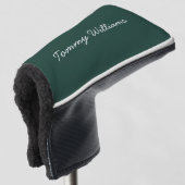 Minimalistisch Emerald Green Beruflich Simple Golf Headcover (3/4 Vorderseite)
