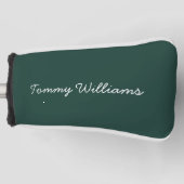 Minimalistisch Emerald Green Beruflich Simple Golf Headcover (Vorderseite)