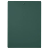 Minimalistisch Emerald Green Beruflich Simple Klemmbrett (Rückseite)