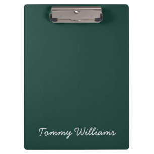 Minimalistisch Emerald Green Beruflich Simple Klemmbrett