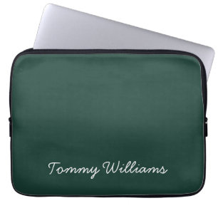 Minimalistisch Emerald Green Beruflich Simple Laptopschutzhülle