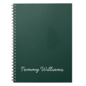 Minimalistisch Emerald Green Beruflich Simple Notizblock (Vorderseite)