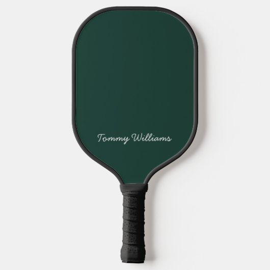 Minimalistisch Emerald Green Beruflich Simple Pickleball Schläger (Rückseite)