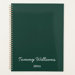 Minimalistisch Emerald Green Beruflich Simple Planer