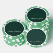 Minimalistisch Emerald Green Beruflich Simple Pokerchips (Stapel)
