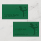 Minimalistisch entspannen Sie sich grünen Visitenkarte (Vorne/Hinten)