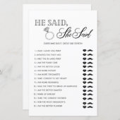 Minimalistisch Er sagte, sie habe Brautparty (Vorne/Hinten)