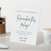 Minimalistisch Erinnern Sie sich an dieses Gefühl- Sockelschild (In SItu)