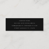 Minimalistisch erschüttert mini visitenkarte (Rückseite)