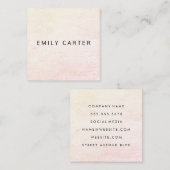 Minimalistisch erschüttert quadratische visitenkarte (Vorne/Hinten)