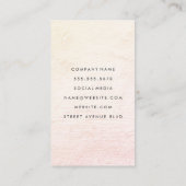 Minimalistisch erschüttert visitenkarte (Rückseite)