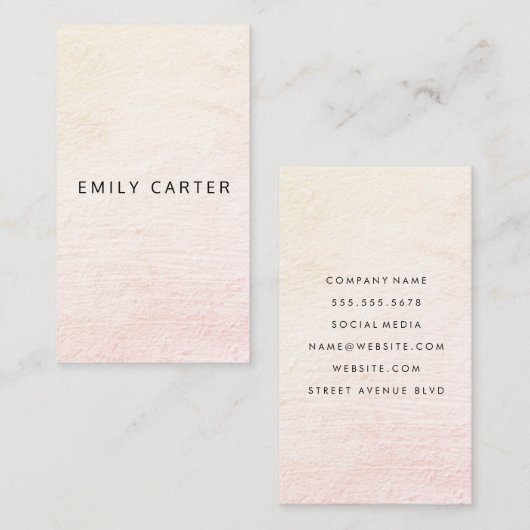 Minimalistisch erschüttert visitenkarte (Vorne/Hinten)