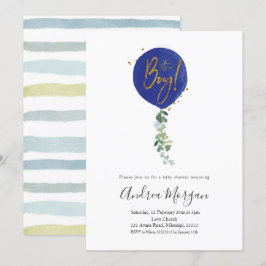 Minimalistisch Es ist eine Ballon Babydusche Einladung