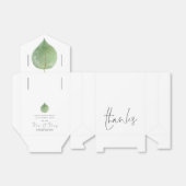 Minimalistisch Eukalyptus Leaf Frau Names Datum Geschenkschachtel (Ungefaltet)
