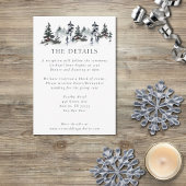 Minimalistisch Evergreen Mountain Green Slate Blue Begleitkarte