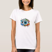 Minimalistisch Evil Eye Graffiti T - Shirt Design (Vorderseite)