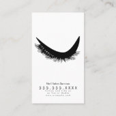 Minimalistisch Eyelash Girly Salon Beauty Visitenkarte (Rückseite)