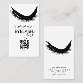 Minimalistisch Eyelash Girly Salon Beauty Visitenkarte